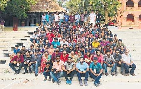 Students at the four-day 'Harithanagarotsavam' camp organised by the Thiruvananthapuram Municipal Corporation at Government Model Boys Higher Secondary School
