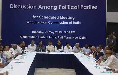 Opposition leaders meet at Constitution Club of India in Delhi. (Photo | Shekhar Yadav/EPS)