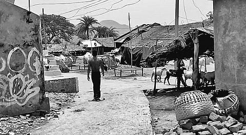 The pucca road in Nuagaon