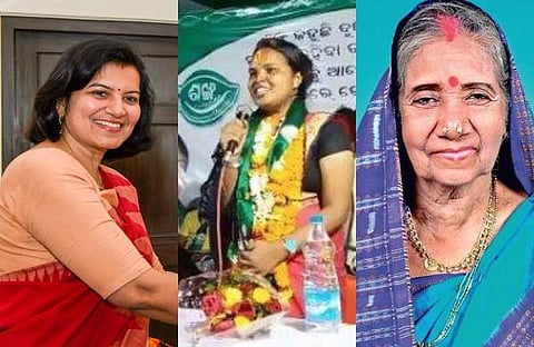 Aparajita Sarangi(L), Chandrani Murmu(C) and Pramila Bisoi
