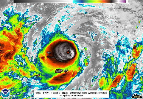 Latest image of cyclone Fani as per NASA Hurricane. (Photo | NASA Hurricane Twitter)