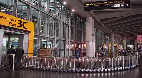 A view of Netaji Subhash Chandra Bose International Airport NSCBI airport after services were suspended following Cyclone Fani making its landfall in Odisha in Kolkata. (Photo | PTI)