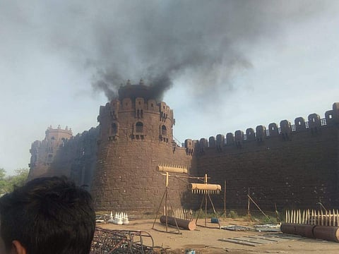 Major fire accident on the sets of chiranjeevi-starrer Sye Raa movie at Kokapet in Hyderabad | Express