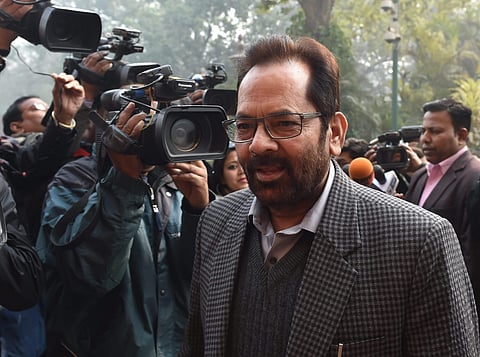Union minister Mukhtar Abbas Naqvi Photo | PTI)