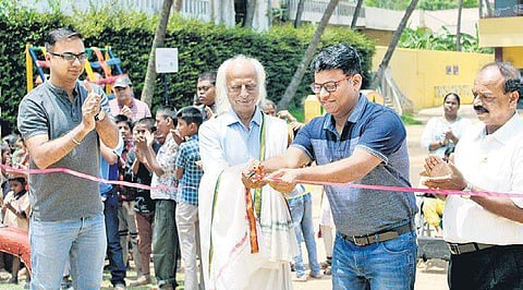 The sensory playscape is located at Shree Ramana Maharishi Academy for the Blind in JP Nagar