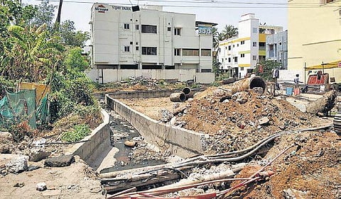 The culvert at Mahalakshmi Nagar will drain excess water from Rajakilpakkam to Sembakkam lake via stormwater drains | SAMUEL MERIGALA