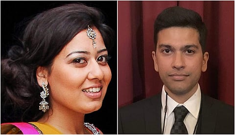 British Indian mother of the domestic abuse victim Meera, Daksha Dalal and UK-based author and domestic abuse campaigner Saurav DuttSaourav Dutta. (Photo | Facebook)