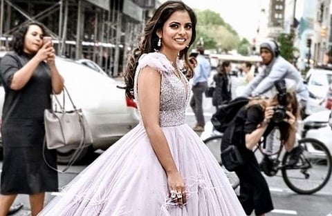 Isha Ambani. (Photo | Instagram@prabalgurung)