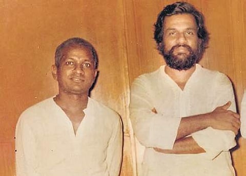 Ilaiyaraaja with singer Yesudas