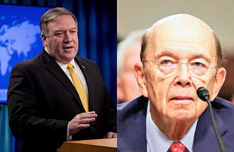 US Secretary of State Mike Pompeo(L) and Wilbur Ross (File photo | AP)