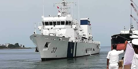 Indian Coast Guard ship Vikram.