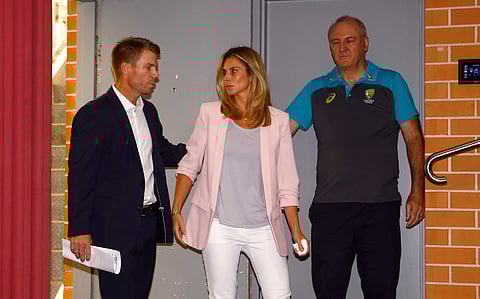 David Warner with his wife Candice. (File | AP)