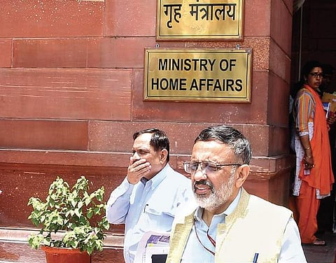 CRPF DG RR Bhatnagar with Home Secretary Rajiv Gauba on Thursday | shekhar Yadav