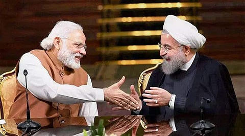 Narendra Modi with Iranian President Hassan Rouhani. (File| PTI)