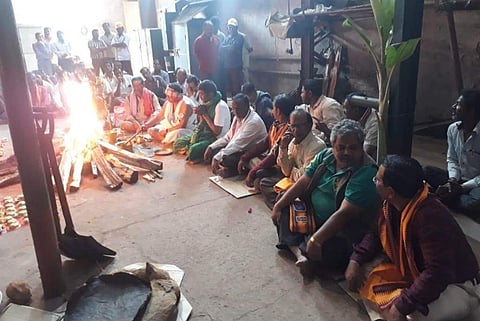 File photo of sugarcane crushing being performed at ACSIL plant in Behrampur. (File Photo | EPS)
