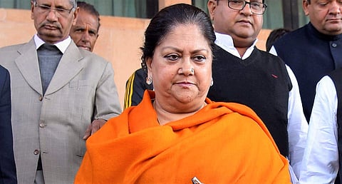 Former Rajasthan CM Vasundhara Raje (Photo | PTI)