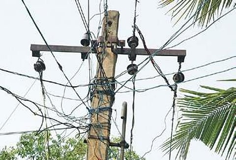 School boy suffers burn injuries after touching a live electric wire which was dangling from an electric pole at Mahatma Gandhi Bus Station in Hyderabad. Image for representational purposes.