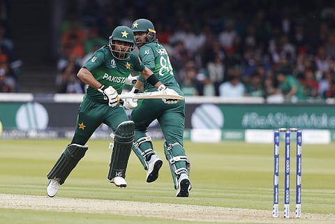 Babar Azam(L) and Haris Sohail. (Photo | AP)