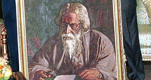 A portrait of Rabindranath Tagore (Photo | PTI)