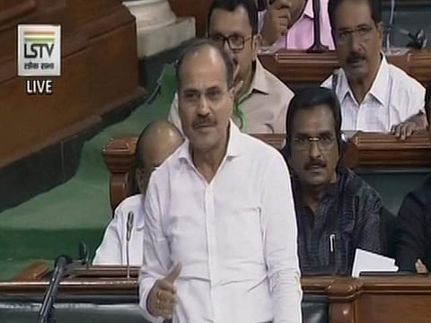 Congress leader Adhir Ranjan Chowdhury (Photo | Screengrab)