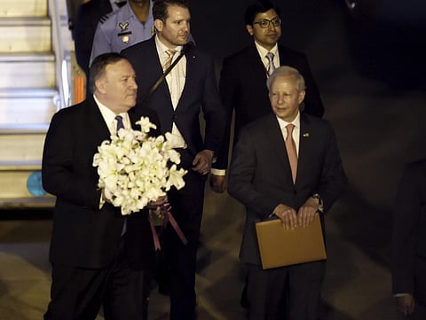 US Secretary of State Mike Pompeo arrives at AFS Palam in New Delhi Tuesday June 25 2019. | PTI