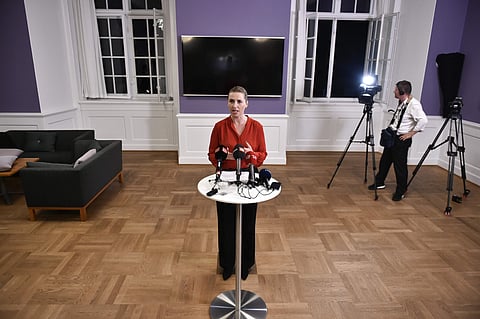 Mette Frederiksen of The Danish Social Democrats addresses the media after finalizing the government negotiations (File Photo | AP)
