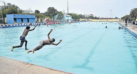 The corporation pool at Marina | P Jawahar