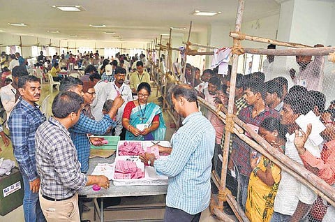 Counting for local body polls under way in Nalgonda district on Tuesday | Express