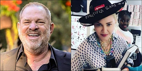 Harvey Weinstein (L) and Madonna. (Photo | Twitter)