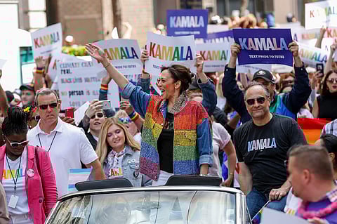 WATCH | Kamala Harris dances at San Francisco pride parade