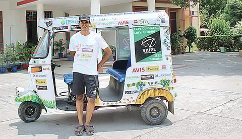 Sushil Reddy with his SunPedal Ride.