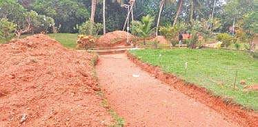 The groundwork of the mini railway system is currently underway.