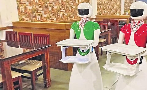 The robots of ‘Be at Kiwizo’ hotel, which will be inaugurated on Sunday