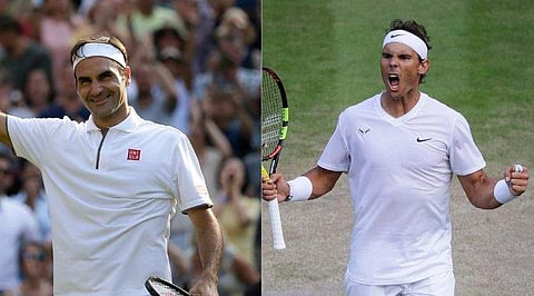 Roger Feder (L) and Rafael Nadal. (Photo | AP)