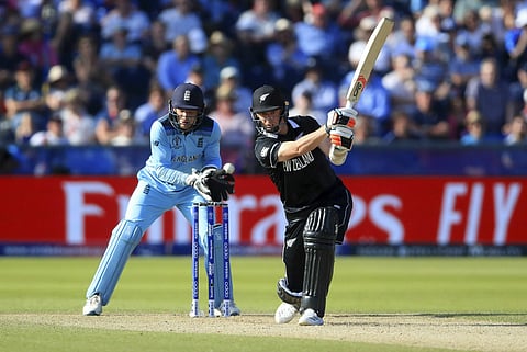 New Zealand's Matt Henry bats during the Cricket World Cup match between New Zealand and England in Chester-le-Street in England (File photo | AP)