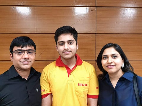 Archit Bubna(C) with his parents