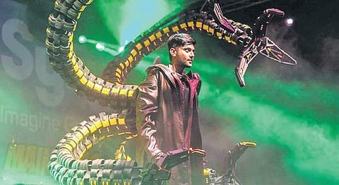 Nabil Khan as Joker (top), and Dr Otto Octavius