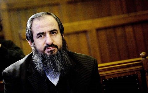 Najmuddin Faraj Ahmad, also known as Mollah Krekar, founder of the Iraqi Kurd Islamist group Ansar al-Islam, sits in Norway's Supreme court in Oslo, 09 October 2007. (Photo | AFP)