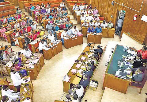 BBMP councillors at the council meeting (Photo | EPS)