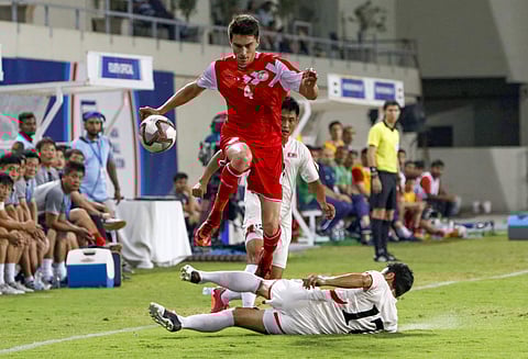 At half time, it was goalless with North Korea coming closest to scoring in the 20th minute through Jong Il Gwan. (Photo | PTI)