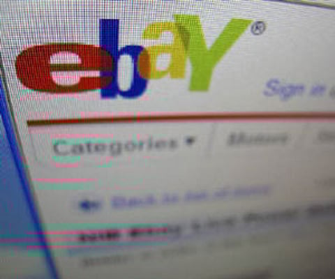 A photograph of a computer screen showing the website eBay is shown here (File photo/Reuters)