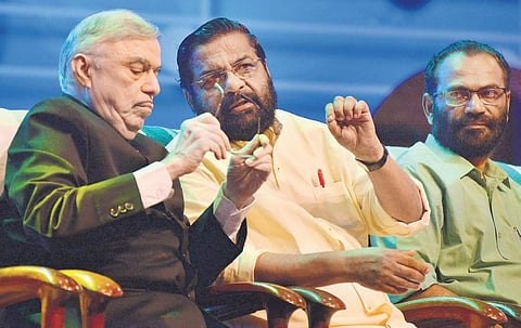 Governor P Sathasivam and Tourism Minister Kadakampally Surendran at the inauguration of Monsoon Ragas music fest in the capital on Saturday | Vincent Pulickal