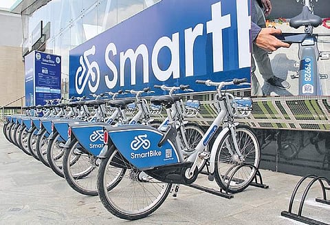File picture of a smart bike station in the city, launched on public private partnership mode | Express