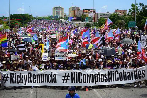 Thousands of Puerto Ricans gather for what many are expecting to be one of the biggest protests ever seen in the U.S. territory, with irate islanders pledging to drive Gov. Ricardo Rossello from office. | ( Photo | AP )