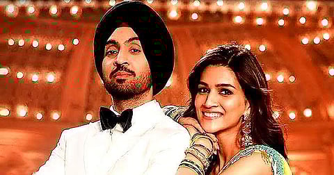 Diljit Dosanjh and Kriti Sanon in 'Arjun Patiala'. (Photo | YouTube)