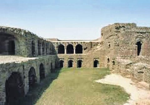 Built by Thakur Arjun Singh, this 1570 CE mud fort was converted into a more formidable structure in 1803 by Nawab Ahmed Baksh Khan | TWITTER