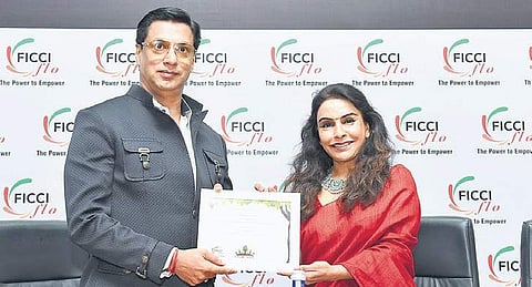 Madhur Bhandarkar at an event organised by FICCI-FLO at Federation House, New Delhi (Photo |EPS)