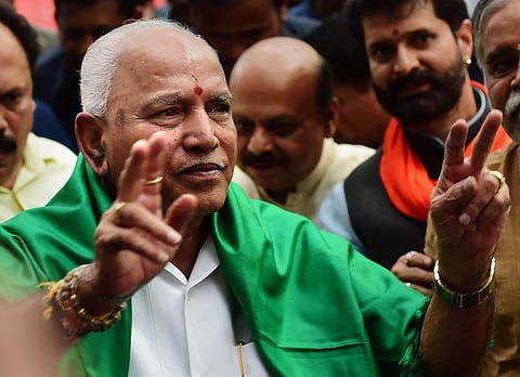 BS Yediyurappa took oath as the new chief minister of Karnataka on 26 July 2019. (Photo | PTI)