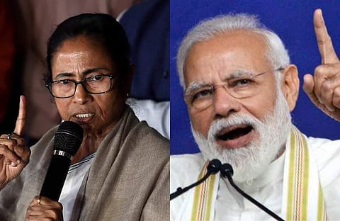 TMC supremo Mamata Banerjee (L) and PM Narendra Modi(R). (File Photo | PTI)