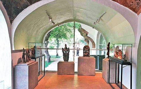Artefacts on display at the new museum in the Purana Qila. (Photo | EPS)